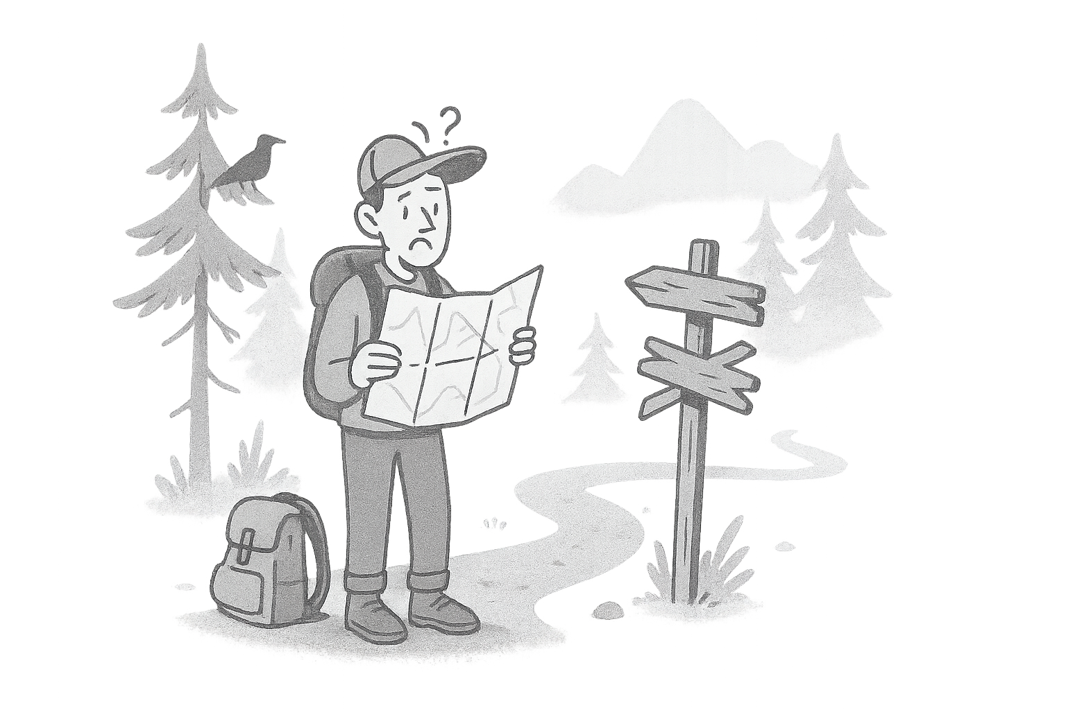 Lost in the mountains